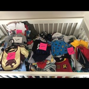 LOT Baby Boy Clothes + Hats + Shoes